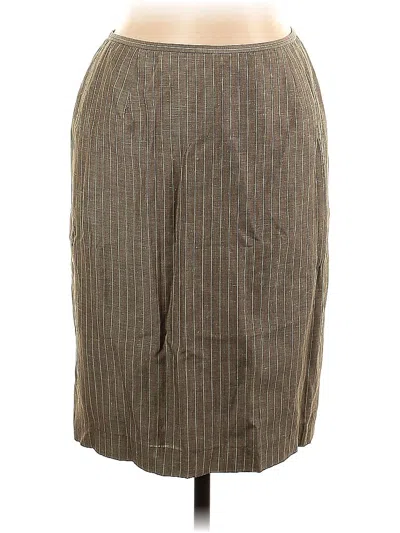 Pre-owned Lafayette 148 Casual Skirt In Brown