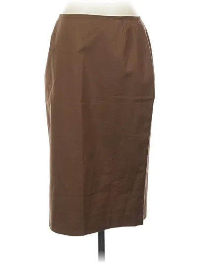 Pre-owned Lafayette 148 Casual Skirt In Brown