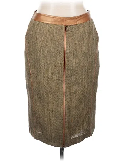 Pre-owned Lafayette 148 Casual Skirt In Brown
