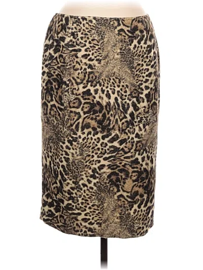 Pre-owned Lafayette 148 Casual Skirt In Brown