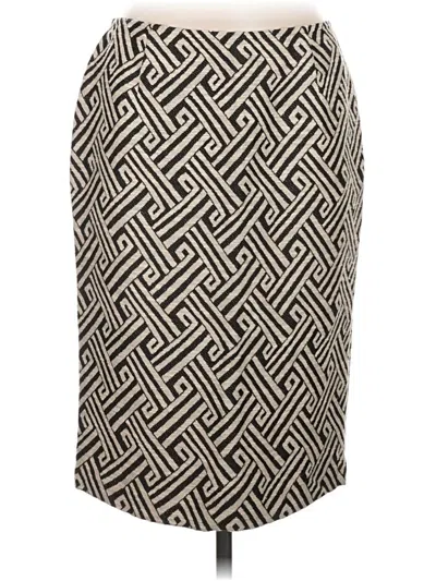 Pre-owned Lafayette 148 Casual Skirt In Brown
