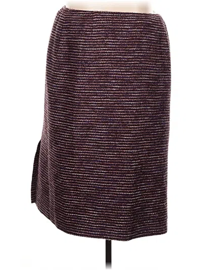 Pre-owned Lafayette 148 Casual Skirt In Burgundy