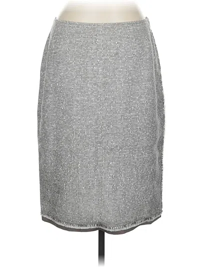 Pre-owned Lafayette 148 Casual Skirt In Gray