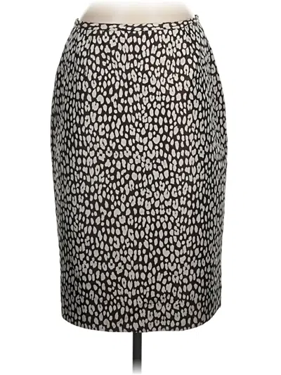 Pre-owned Lafayette 148 Casual Skirt In Gray