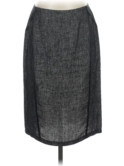 Pre-owned Lafayette 148 Casual Skirt In Gray