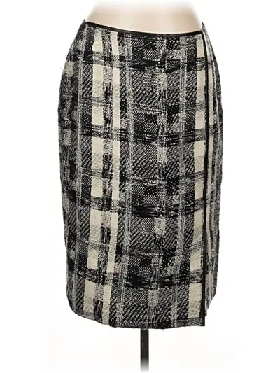 Pre-owned Lafayette 148 Casual Skirt In Gray