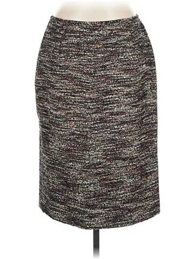 Pre-owned Lafayette 148 Casual Skirt In Gray