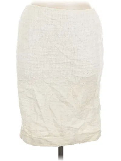 Pre-owned Lafayette 148 Casual Skirt In Ivory