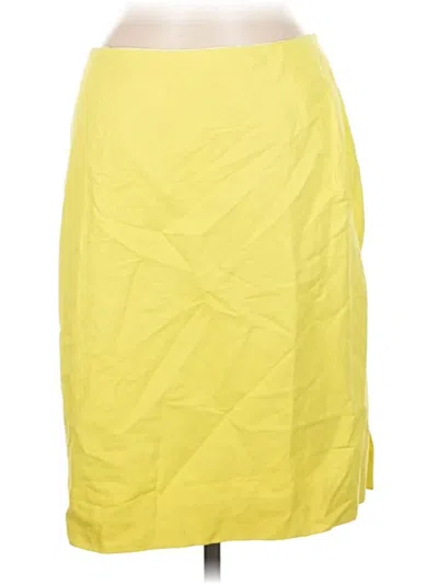 Pre-owned Lafayette 148 Casual Skirt In Yellow
