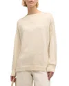 Lafayette 148 Chain-embellished Knit Sweater In Grey