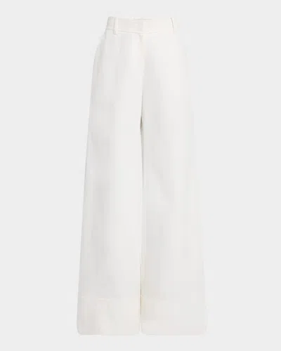 Lafayette 148 Charles Wide-leg Twill Pants