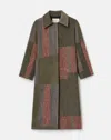 Lafayette 148 Check Jacquard Button Front Coat In Gray