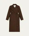 Lafayette 148 Chevron Alpaca Wool Coat In Black Multi