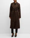 Lafayette 148 Chevron Alpaca Wool Coat In Black Multi