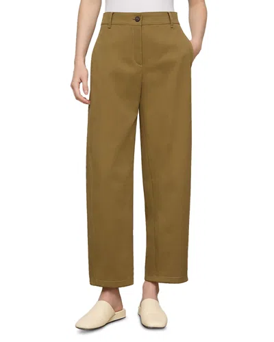 Lafayette 148 Chrystie Barrel Leg Chino Pants In Green