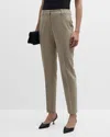 Lafayette 148 New York Clinton Ankle Pant In Plaster