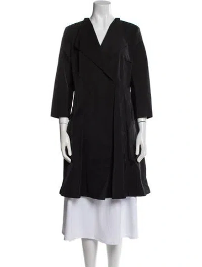 Pre-owned Lafayette 148 Coat In Black