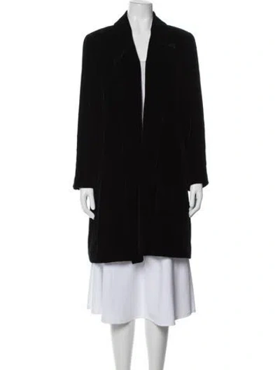 Pre-owned Lafayette 148 Coat In Black