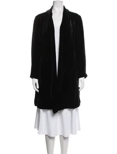 Pre-owned Lafayette 148 Coat In Black