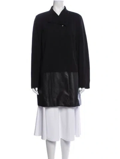 Pre-owned Lafayette 148 Coat In Black