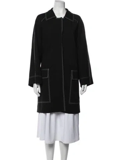 Pre-owned Lafayette 148 Coat In Black