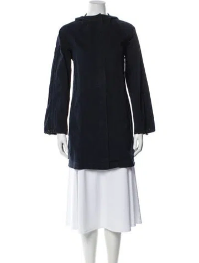 Pre-owned Lafayette 148 Coat In Blue