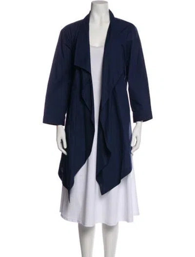 Pre-owned Lafayette 148 Coat In Blue