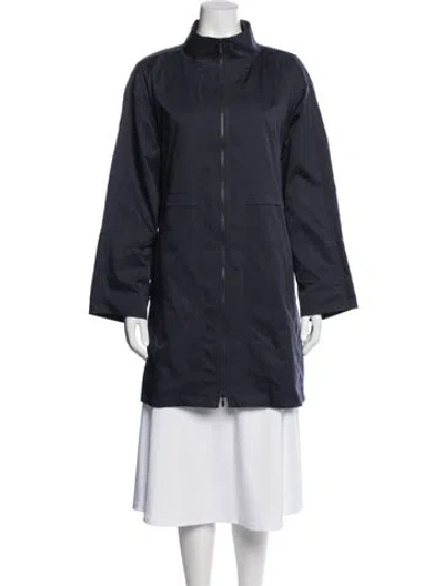 Pre-owned Lafayette 148 Coat In Blue