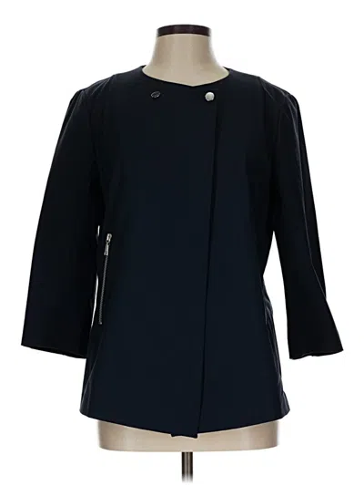 Pre-owned Lafayette 148 Coat In Blue