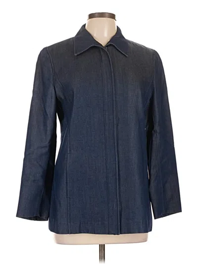 Pre-owned Lafayette 148 Coat In Blue