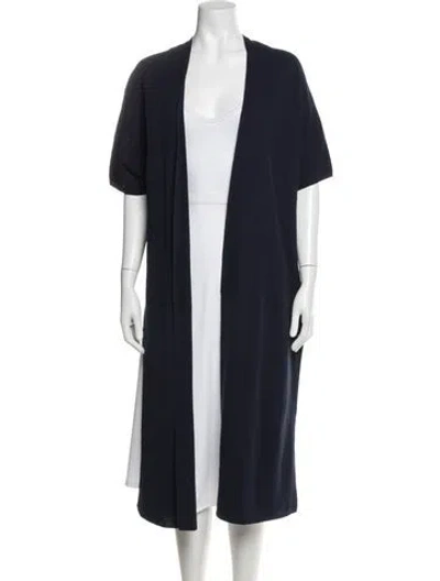 Pre-owned Lafayette 148 Coat In Blue