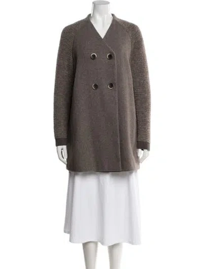 Pre-owned Lafayette 148 Coat In Brown