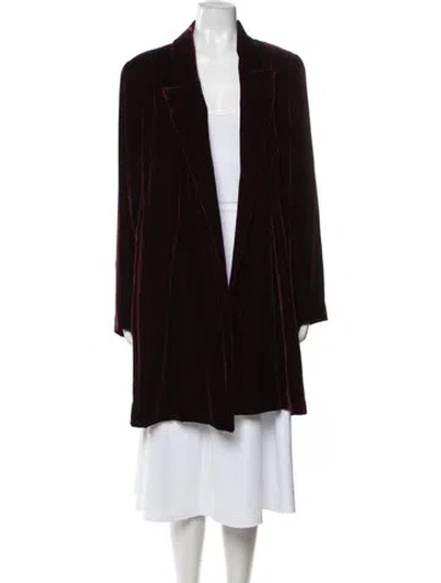 Pre-owned Lafayette 148 Coat In Burgundy