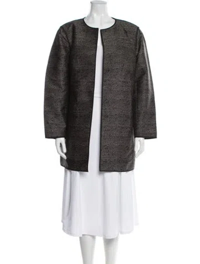 Pre-owned Lafayette 148 Coat In Gray