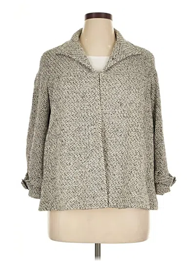 Pre-owned Lafayette 148 Coat In Gray