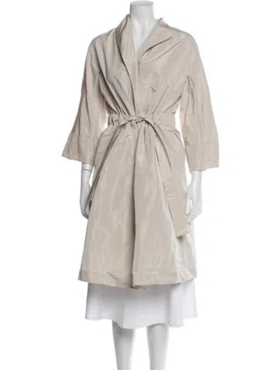 Pre-owned Lafayette 148 Coat In Neutral