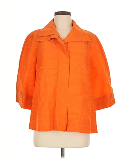 Pre-owned Lafayette 148 Coat In Orange