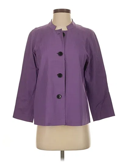 Pre-owned Lafayette 148 Coat In Purple