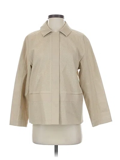 Pre-owned Lafayette 148 Coat In White