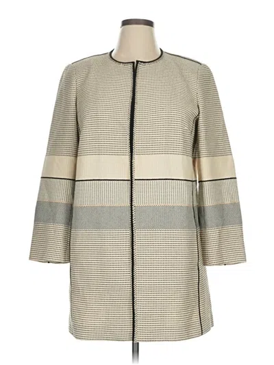 Pre-owned Lafayette 148 Coat In White