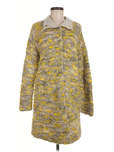Pre-owned Lafayette 148 Coat In Yellow