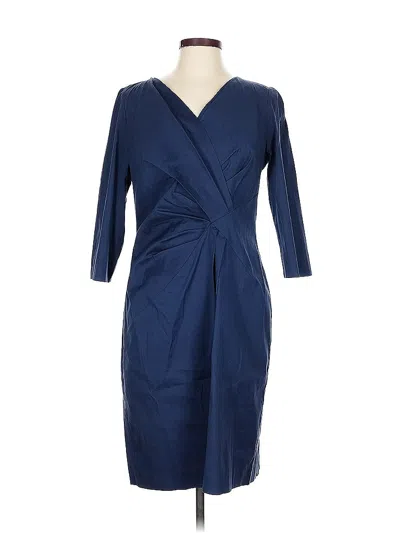 Pre-owned Lafayette 148 Cocktail Dress In Blue