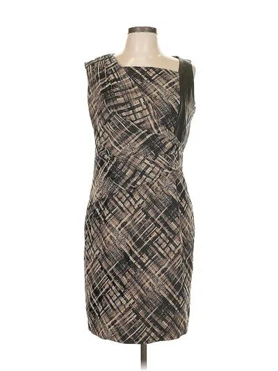 Pre-owned Lafayette 148 Cocktail Dress In Brown