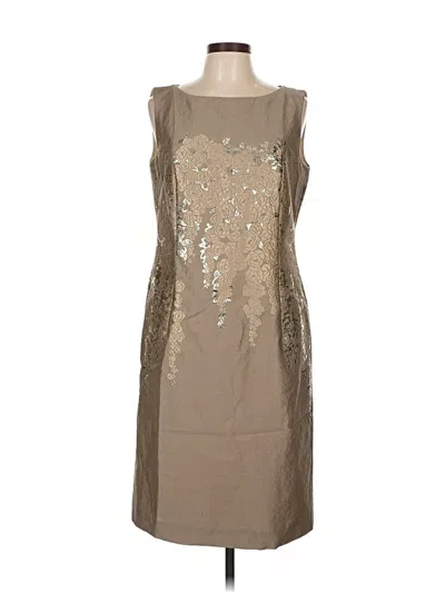 Pre-owned Lafayette 148 Cocktail Dress In Brown