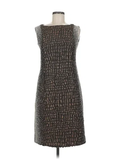 Pre-owned Lafayette 148 Cocktail Dress In Brown