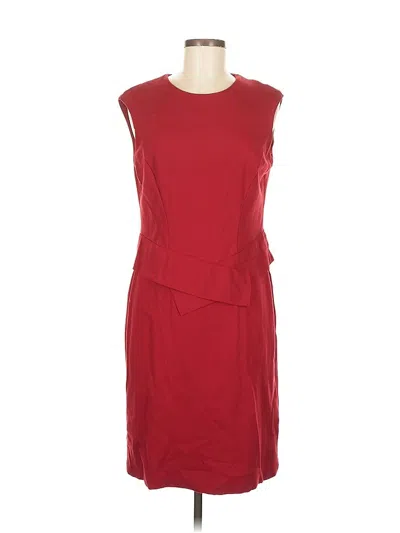 Pre-owned Lafayette 148 Cocktail Dress In Burgundy