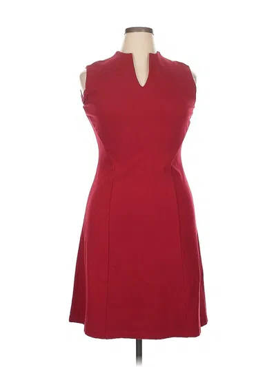 Pre-owned Lafayette 148 Cocktail Dress In Burgundy