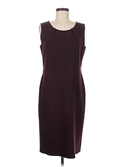 Pre-owned Lafayette 148 Cocktail Dress In Burgundy