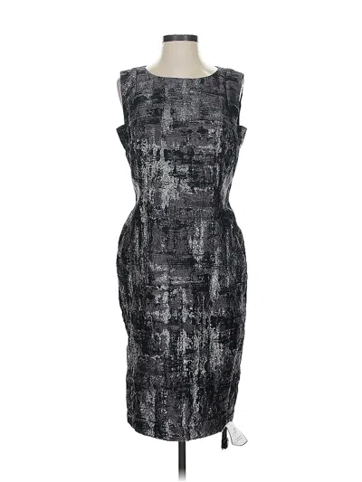 Pre-owned Lafayette 148 Cocktail Dress In Gray