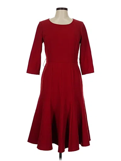 Pre-owned Lafayette 148 Cocktail Dress In Red